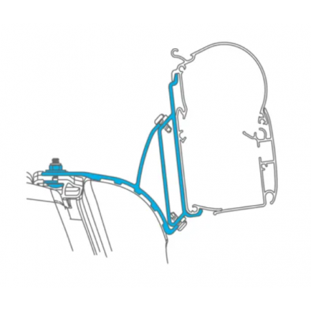 Adaptador para toldo de pared Dometic PerfectWall Adapter 040 para VW T5/T6 Multivan C-Rail