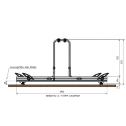 Portabicicletas Weih-tec Slide Move HG-250 para garaje trasero 2 bicicletas