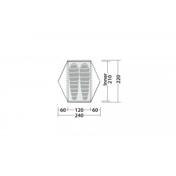 Tienda domo Robens Aster 2 Pro para 2 personas