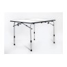 Table pliante de Wecamp bord gris 20 x 80 cm blanc/gris