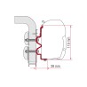 Fiamma Hymercamp Markisenadapter Wandhalterung 300