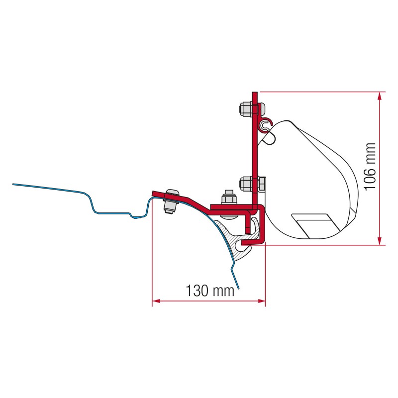 Fiamma Multirail VW T5/T6 Awning Adapter Kit