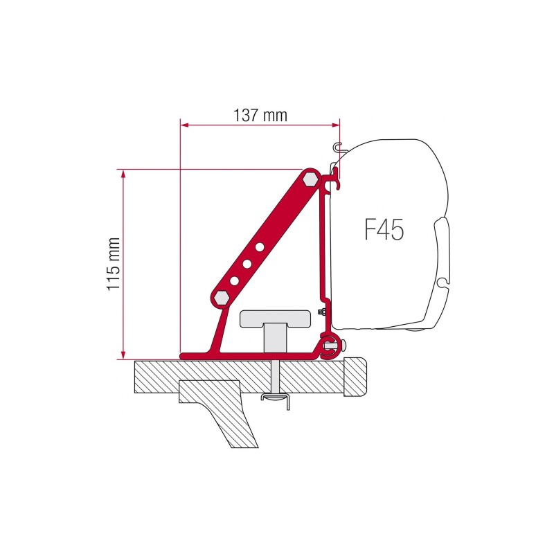 Kit di fissaggio Fiamma F35 Pro Tetto di montaggio