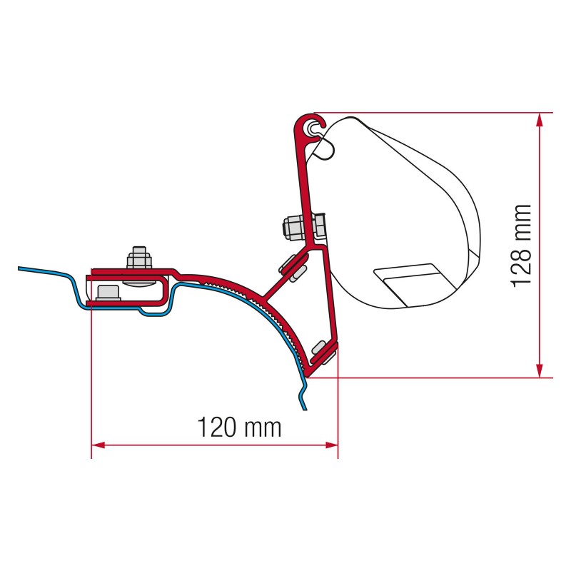 Fiamma VW T5/T6 Multivan Fixation du toit Kit