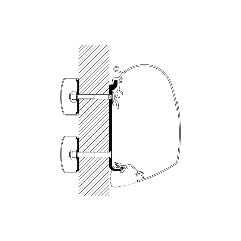 Adattatore piatto Thule 40 cm per la serie 5 (gioco 5)