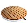 Garden shower / floor shower round wood