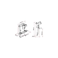 Carry-Bike Support de châssis E-bike pour 2 e-bikes en aluminium