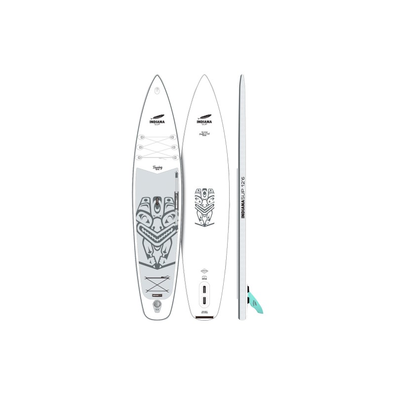 Indiana SUP Touring Aufblasbares 12'6 aufblasbares Stand Up Paddle Board mit Luftpumpe inklusive