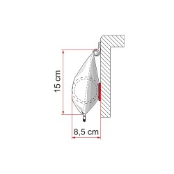 Toldo Fiamma CaravanStore XL Tiefschwarz 310 gris