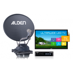 Alden Onelight 60 HD EVO Ultrawhite Fully automatic satellite system that includes 19-inch Ultrawide LED TV