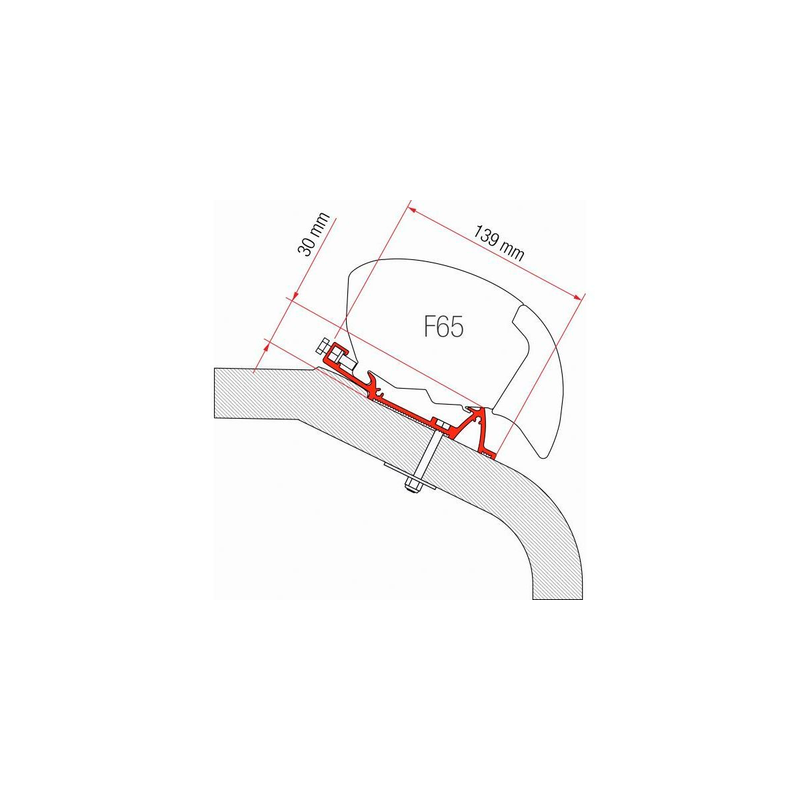 Adapter Fiamma LMC Tec 370 cm passend für F65 und F80 Markisen