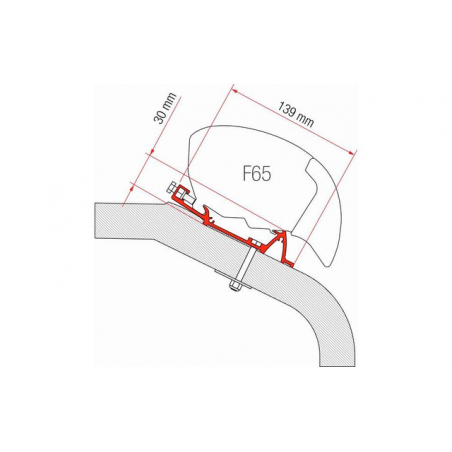 Adapter Fiamma LMC Tec 370 cm passend für F65 und F80 Markisen