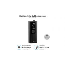 Compressore dell'aria wireless mobile Xlayer 8.0 bar 2000 mAh