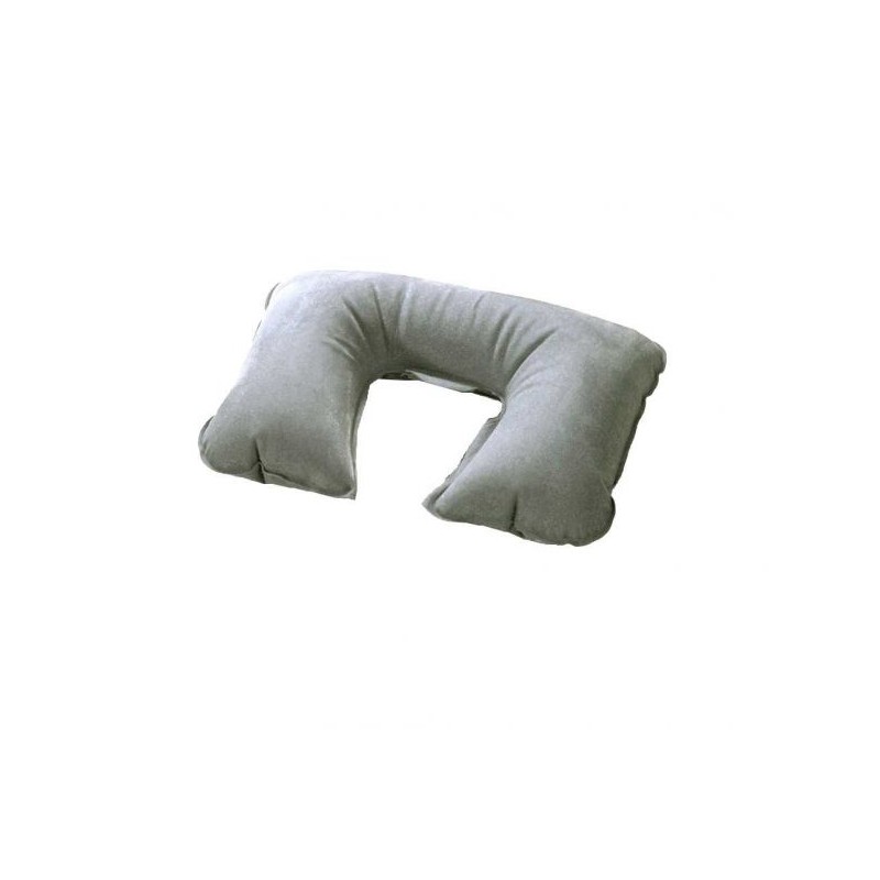 Almohada inflable para el cuello gris