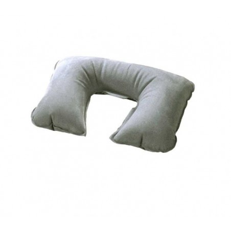 Almohada inflable para el cuello gris